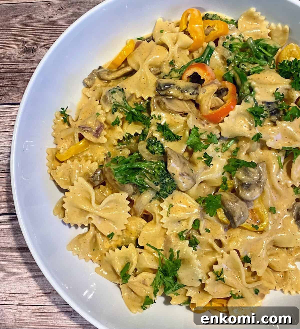 Vegan chipotle mac and cheese in a bowl on the table