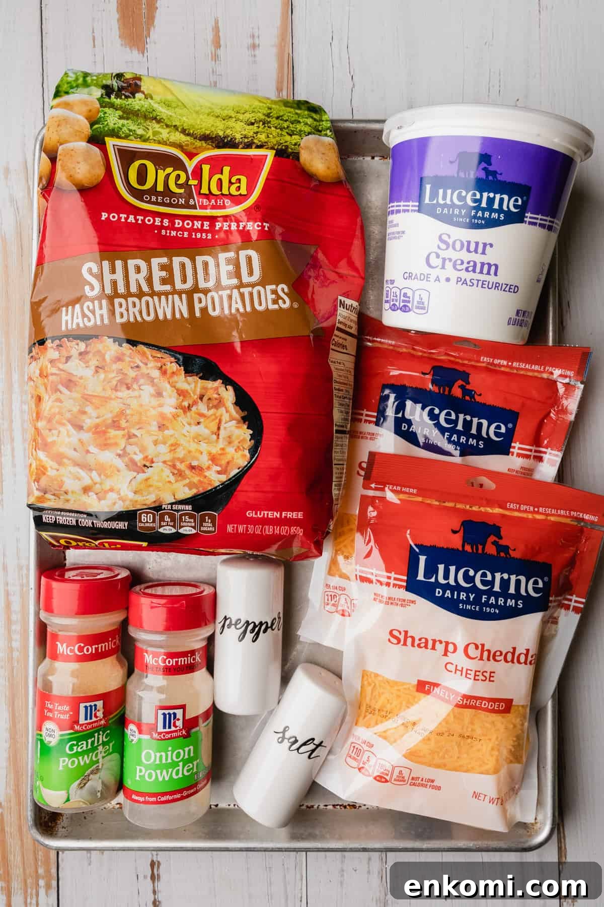Crockpot Cheesy Hashbrown Casserole Recipe for Slow Cooker 3 Ingredients to make the recipe.