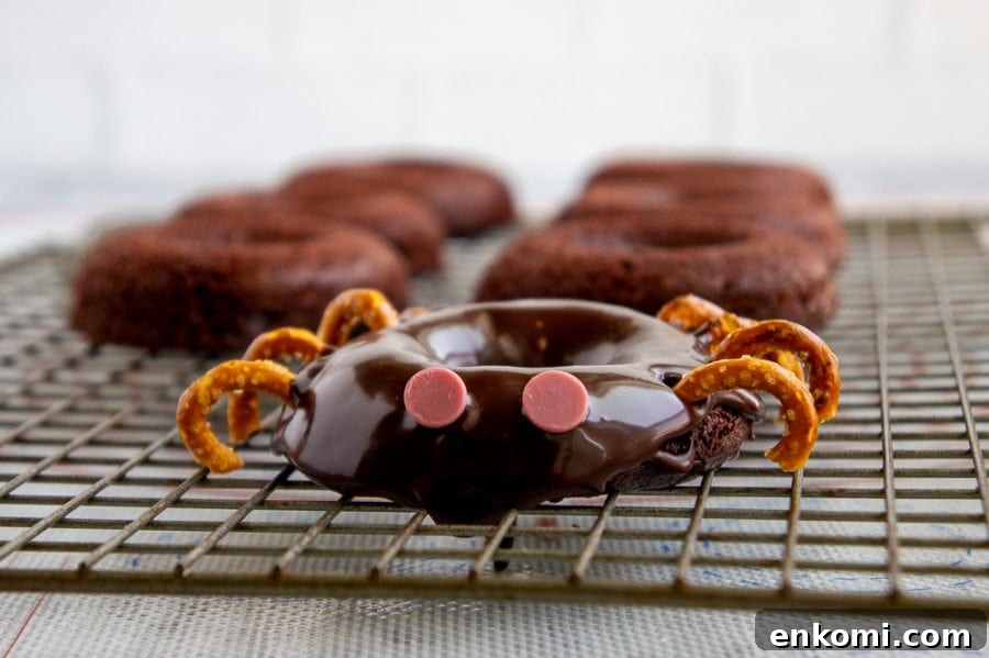 Spider Donuts: How to Make Spooky Halloween Donuts at Home 4 a freshly decorated spider donut