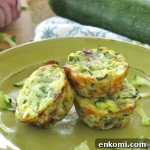 Zucchini and Egg Muffins on plate