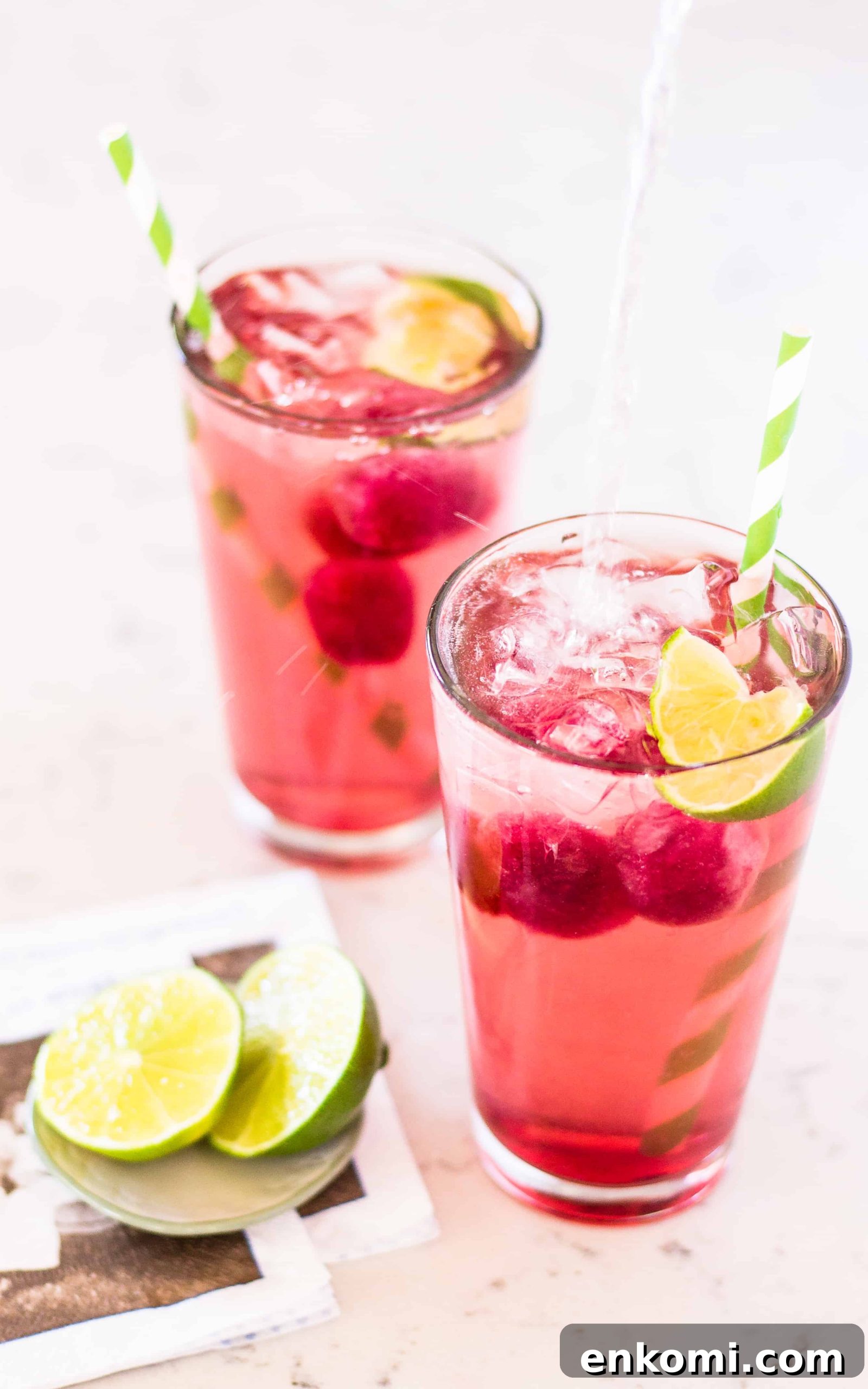 Lime Sparkling Water makes A Grape Lime Vodka Rickey Drink - Slick Rick!