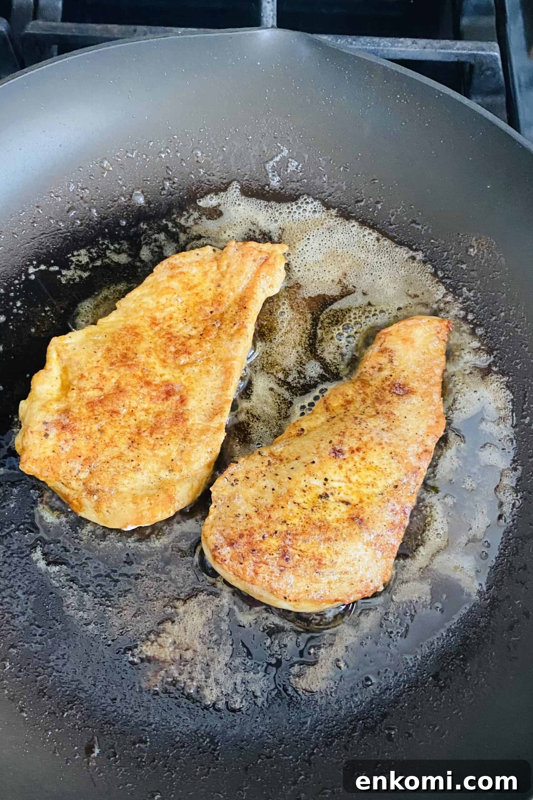 sauteing chicken in butter