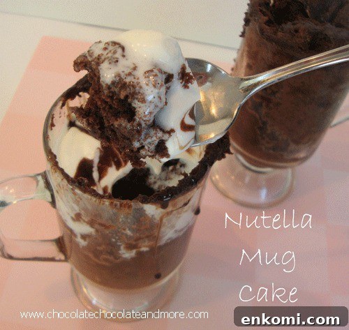 Quick Nutella Mug Cake Recipe for a Decadent Single-Serve Treat 3 Nutella Mug Cake-in less than 5 minutes you can be enjoying this delicious, easy to make cake in a mug!