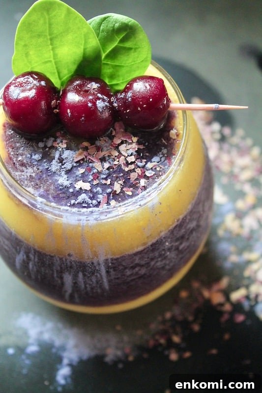 Mango & Cherry Butterfly Pea Smoothie Recipe with Natural Color Boost 7 Butterfly Pea Flower Smoothie