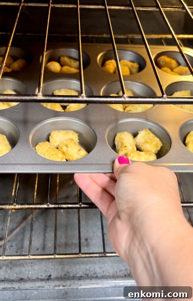 Baking tater tots