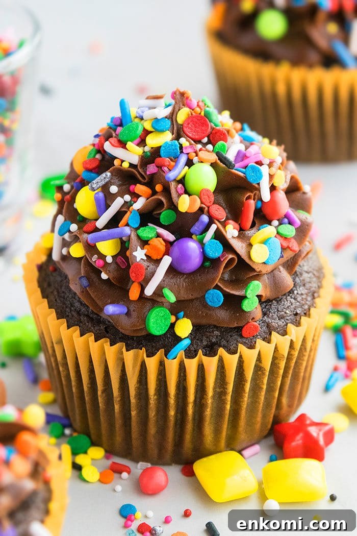 Birthday Cupcakes With Sprinkles