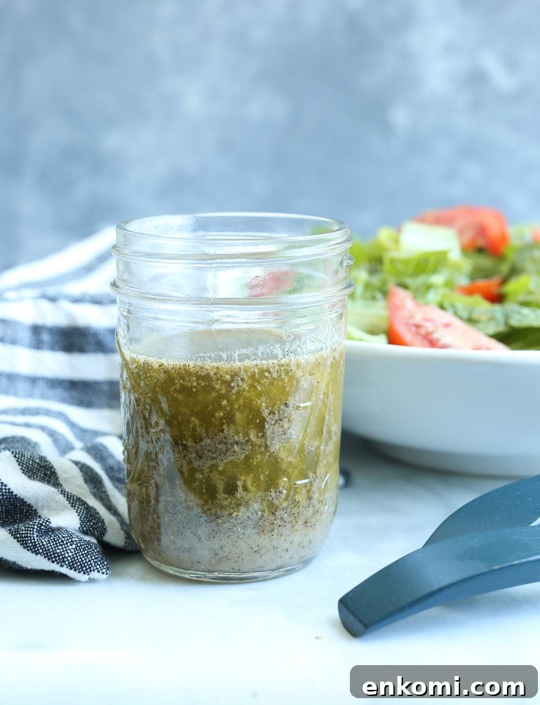 Classic Homemade Italian Dressing Recipe for Salad and Marinade 2 Homemade Italian Dressing recipe in a jar