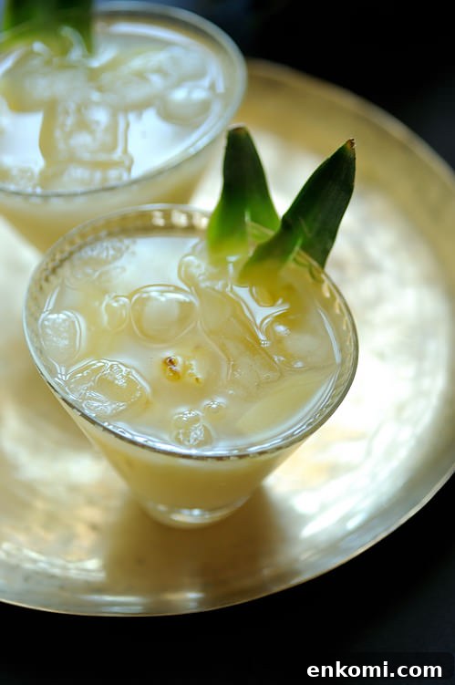 Chilled Pineapple and Rice Drink (Horchata de Piña) 4 Fresco De Piña y Arroz