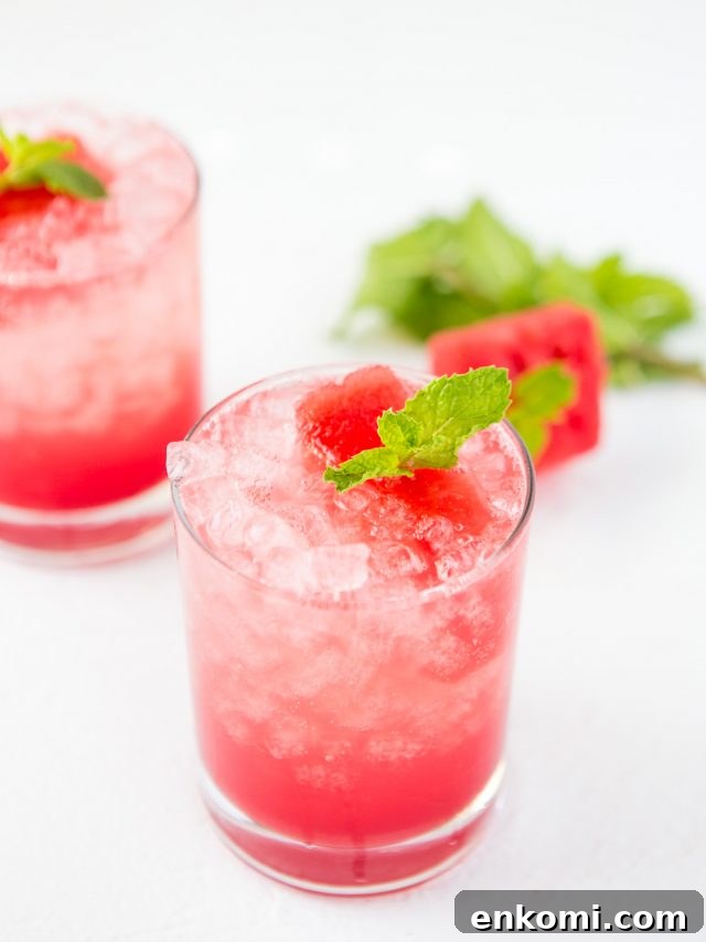Watermelon Mint Spritzer Mocktail