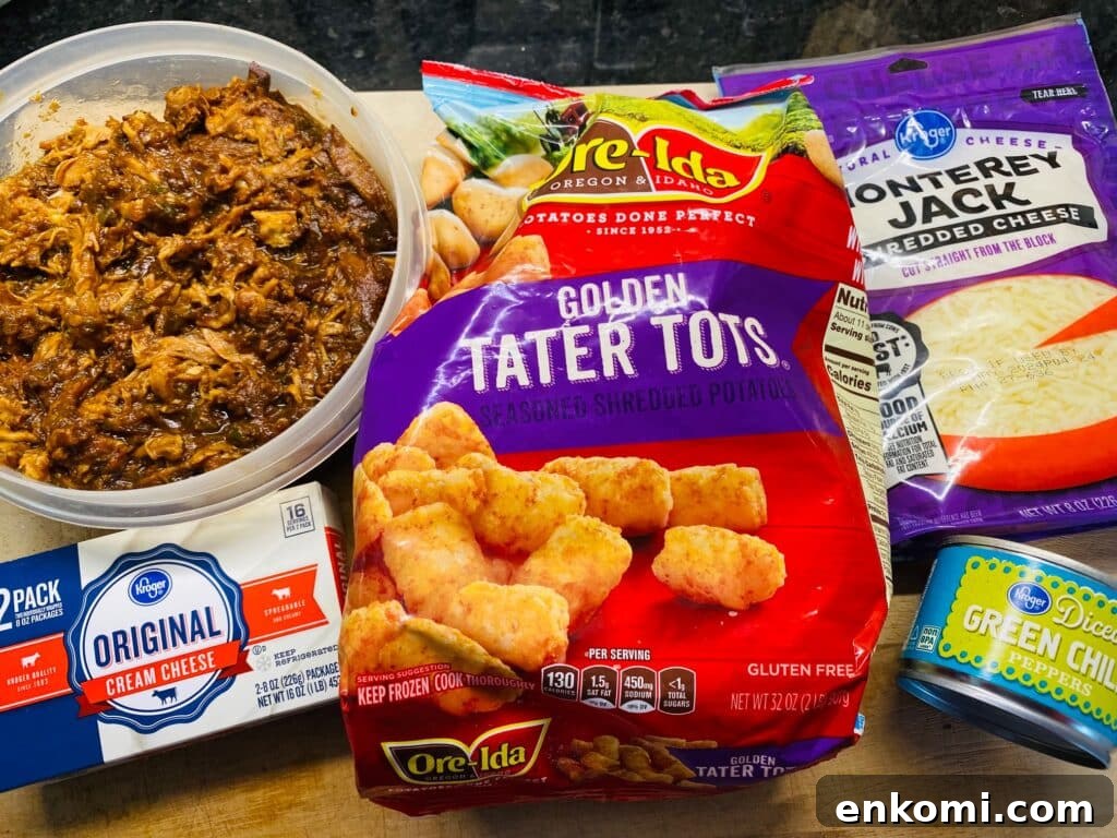 Cheesy Brisket and Tater Tot Casserole Recipe 2 brisket casserole ingredients