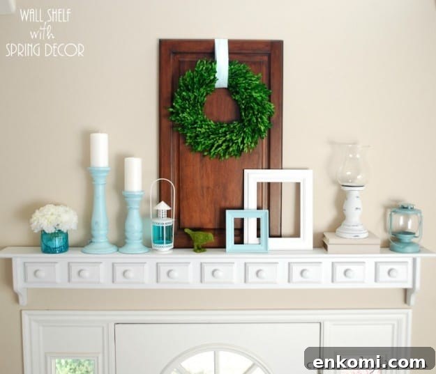 Spring Wall Shelf Decor Ideas to Refresh Your Space 2 Wall Shelf with DIY Spring Decor