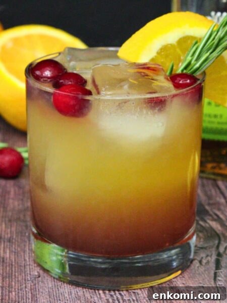 cranberry orange whiskey sour cocktail recipe dinners done quick featured image