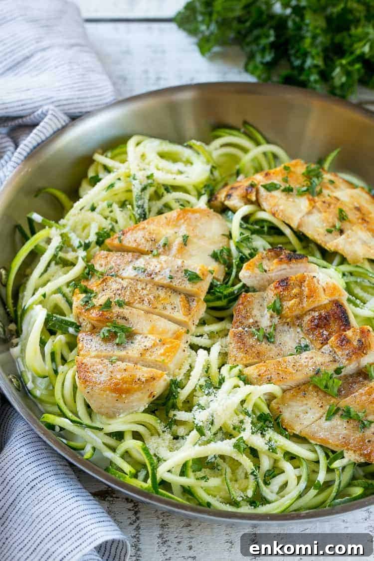 one pan meal healthy light chicken alfredo and chicken breasts 
