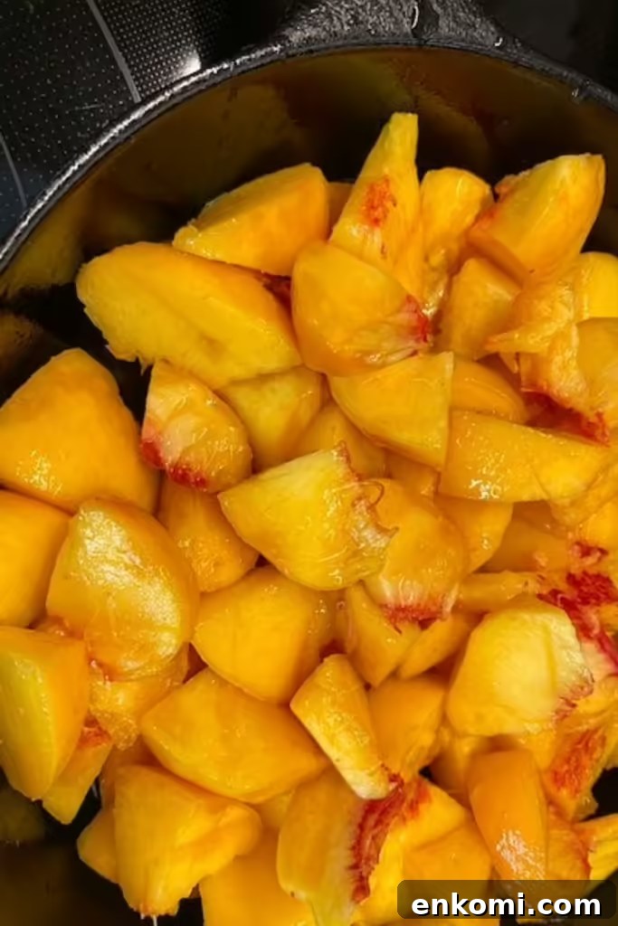 Make the Ultimate Fresh Peach Crisp Tonight 8 topping mixture
