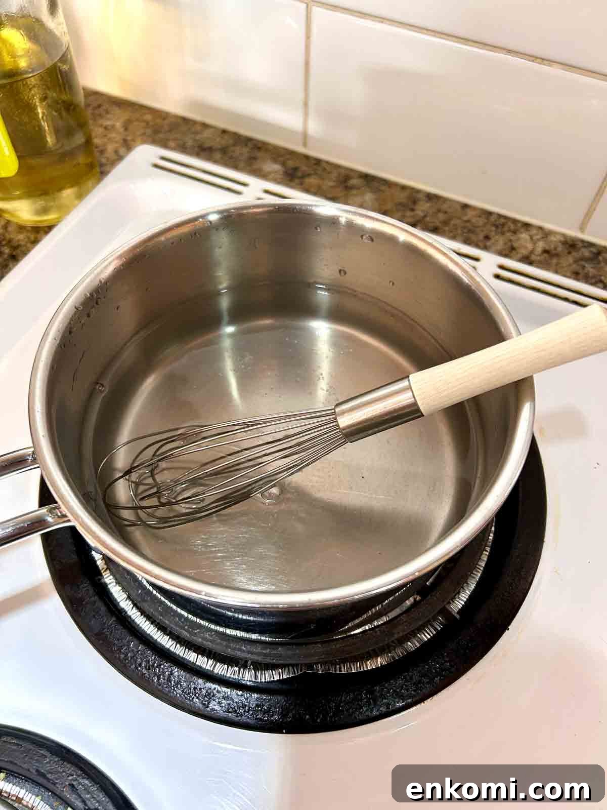 brine whisked in saucepan.