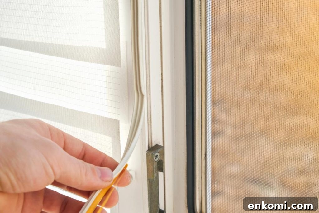 Soundproof Your Home: Simple Products for Quieter, Cozier Living 2 applying soundproofing and weatherproofing strips to a door frame