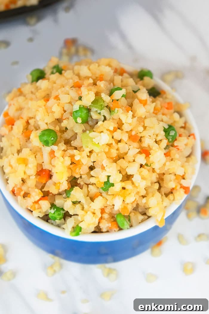 One Pot Cauliflower Fried Rice (Frozen or Fresh)