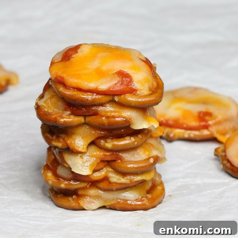 Pizza pretzel bites on a plate