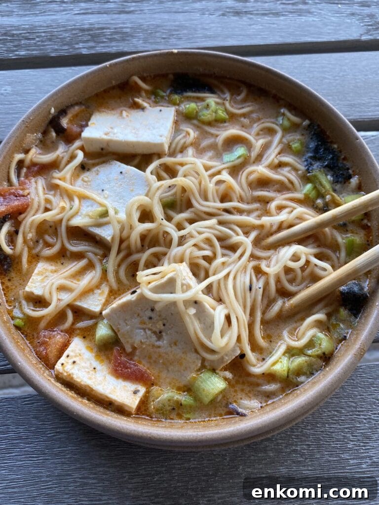 vegan ramen recipe card