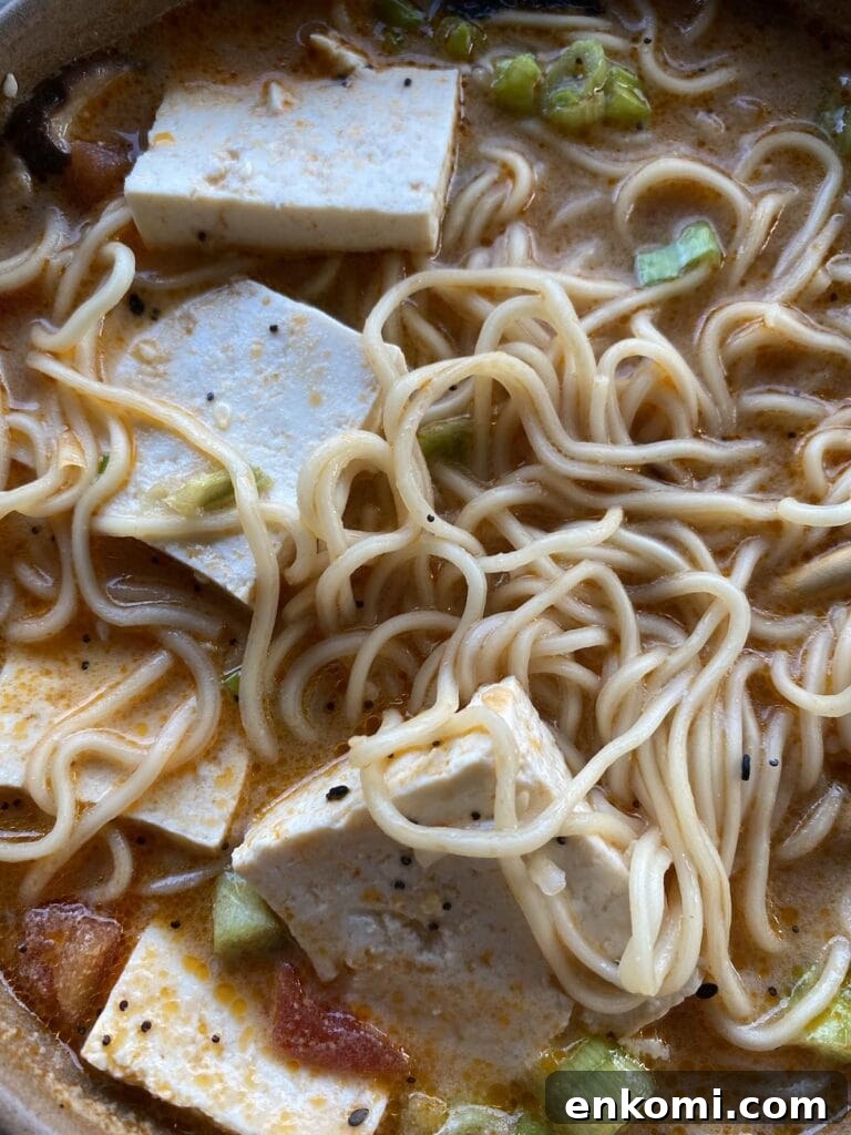 vegan ramen recipe close up