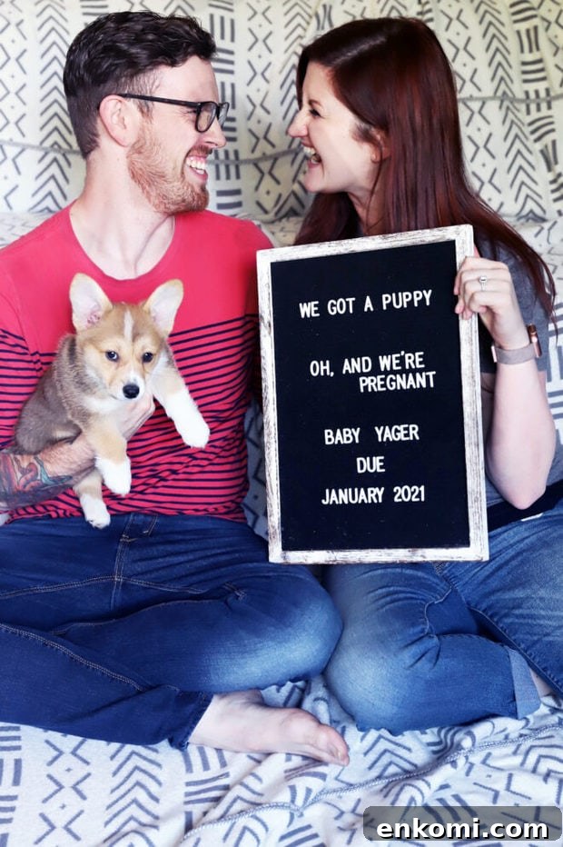First Trimester Pregnancy Recap: Symptoms, Milestones & Tips 2 Maternity announcement first trimester recap picture