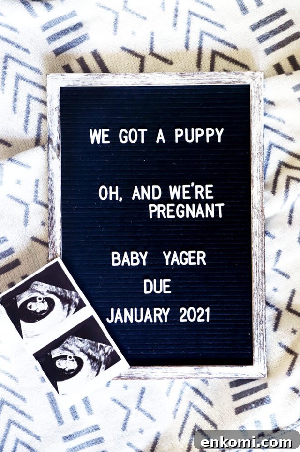 First Trimester Pregnancy Recap: Symptoms, Milestones & Tips 6 Maternity announcement first trimester recap picture