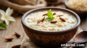 Traditional indian kheer a rice pudding dessert