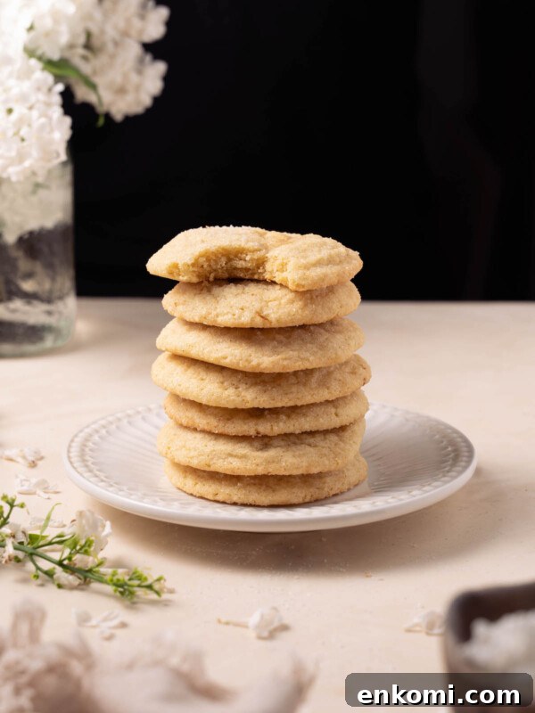 7 Wild Spring Flowers to Forage in the Pacific Northwest 35 A stack of lilac snickerdoodle cookies on a plate