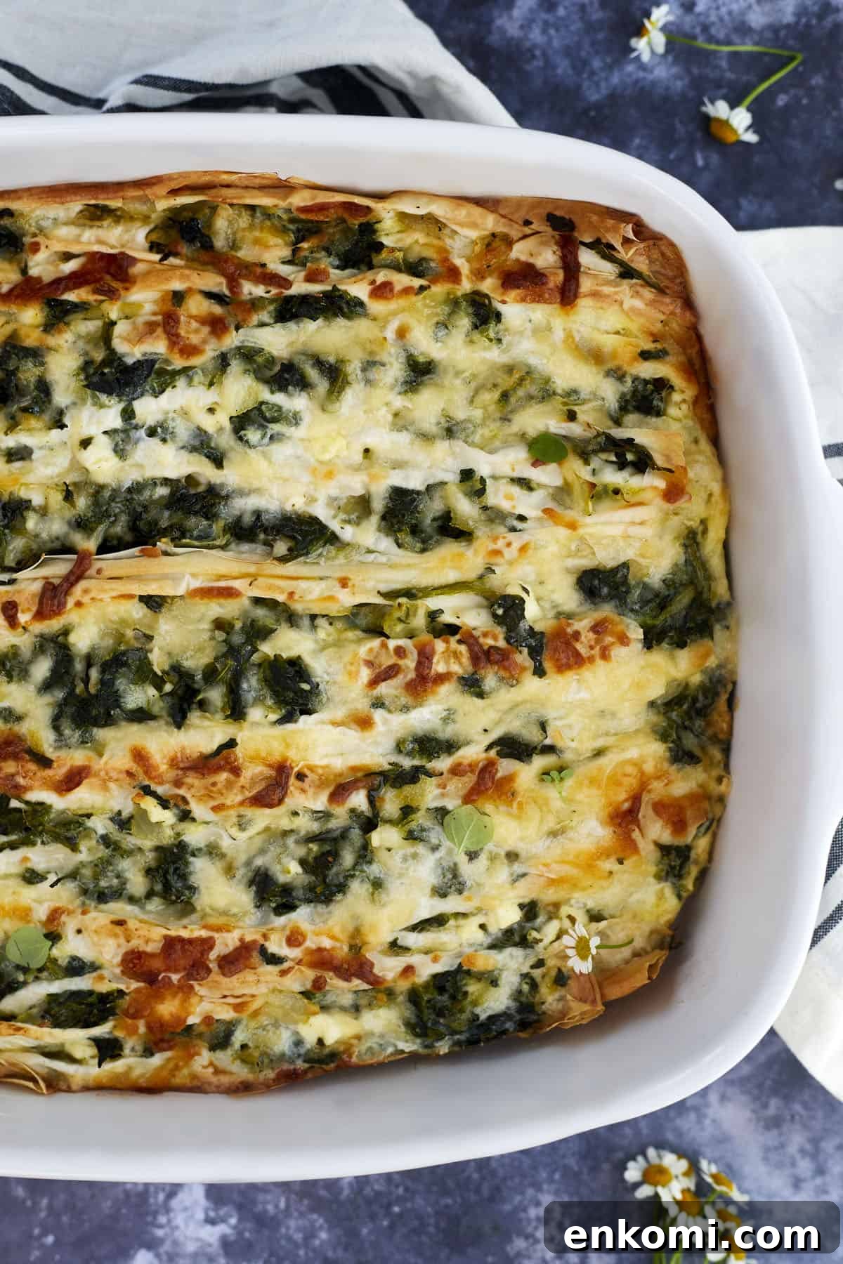 baked savory crinkle phyllo.