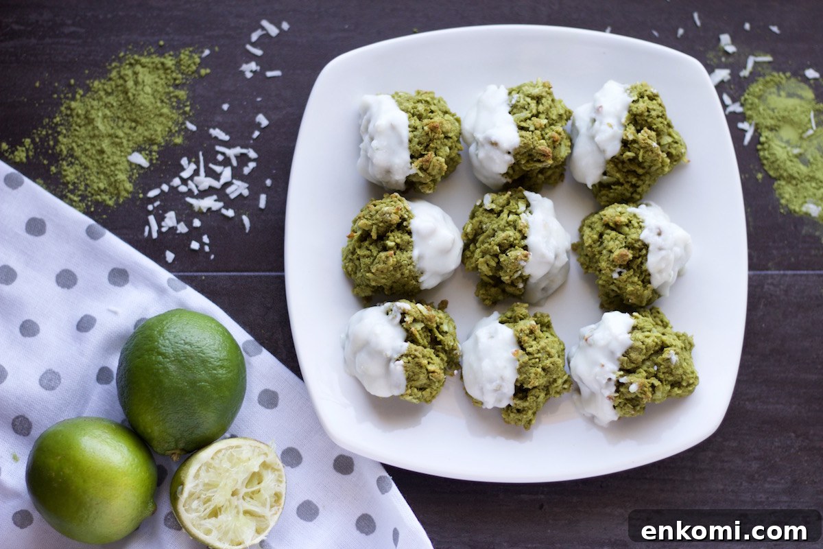 Paleo Matcha Lime Macaroons (AIP) - soft and chewy grain-free and egg-free cookies that are just perfect for Spring! | fedandfulfilled.com