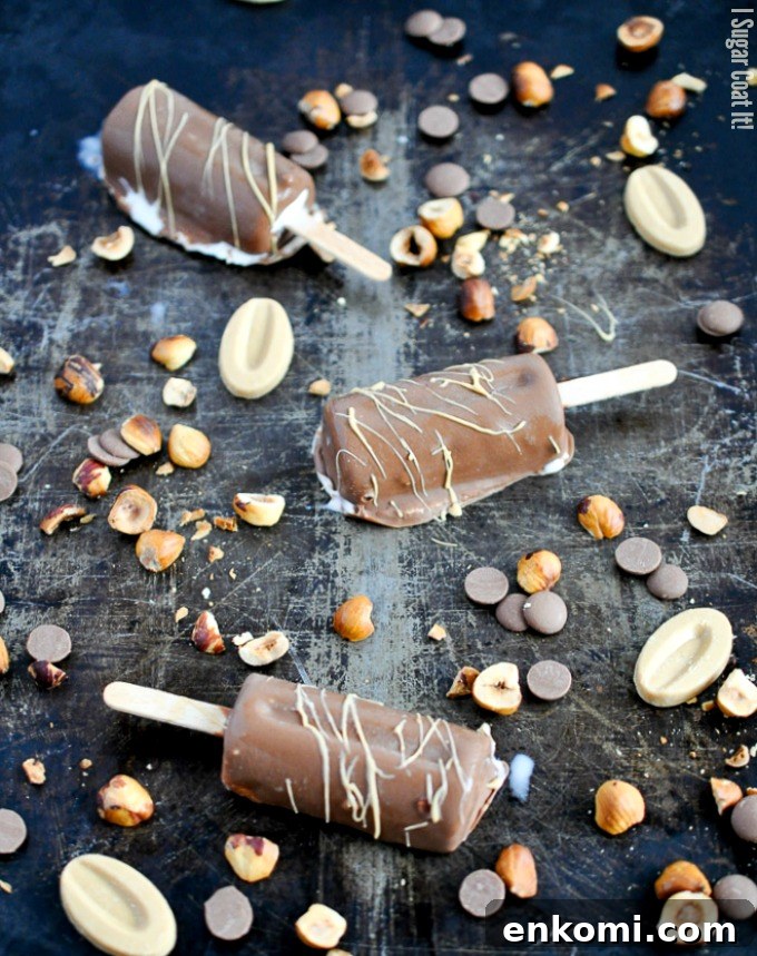 Banana Hazelnut Espresso Ice Cream Pops Recipe 6 Banana Hazelnut Espresso Ice Cream Popsicles