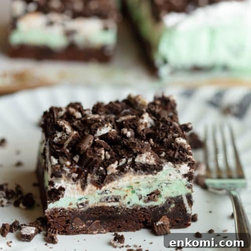 Mint Brownie Ice Cream Bars