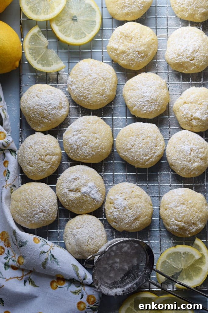 Lemon cookies on a baking tray.