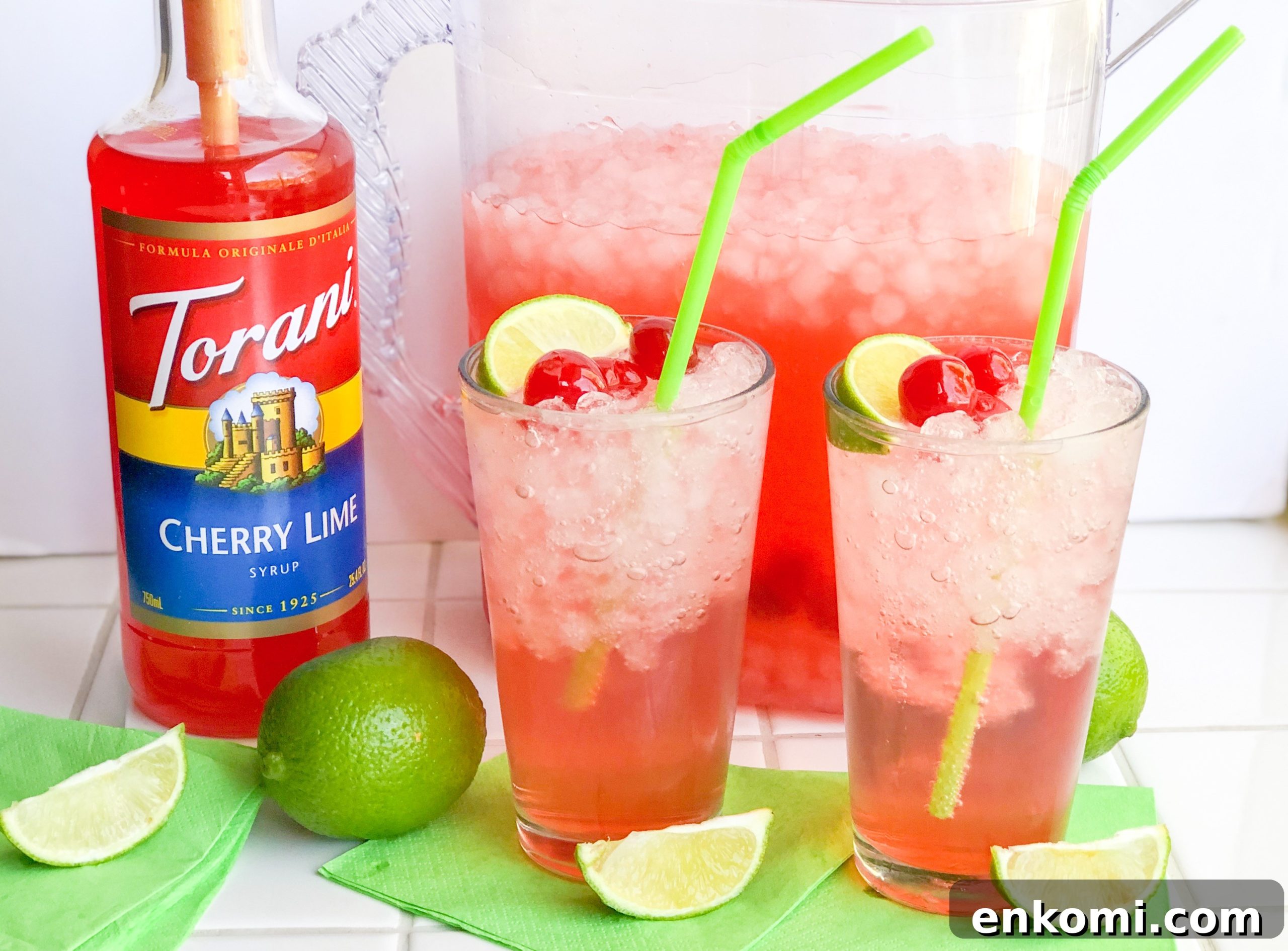 Sparkling Cherry Limeade Recipe: Refreshing Fizz with Fresh Lime 4 Torani Sparkling Cherry Limeade