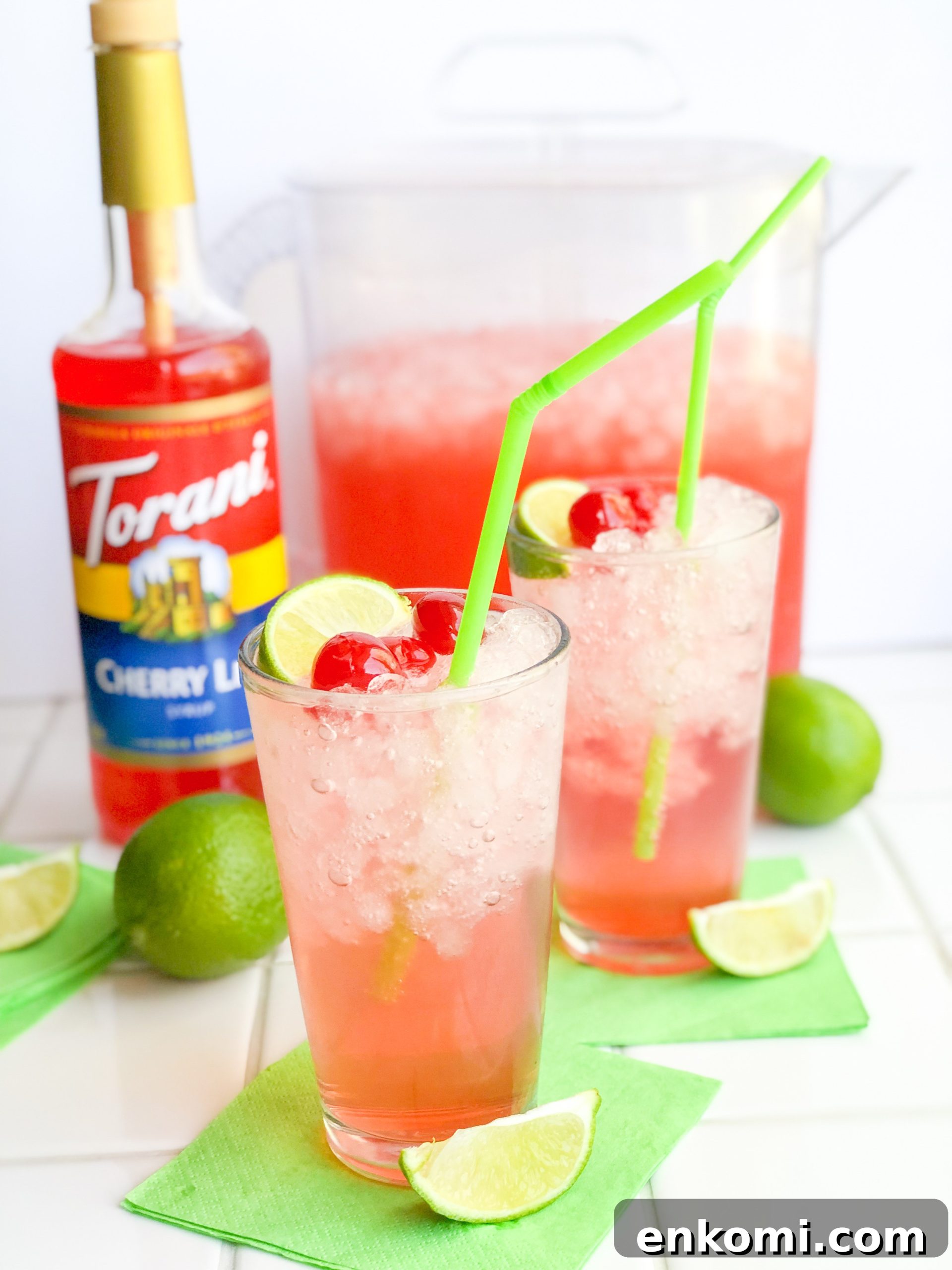 Sparkling Cherry Limeade Recipe: Refreshing Fizz with Fresh Lime 6 Torani Sparkling Cherry Limeade
