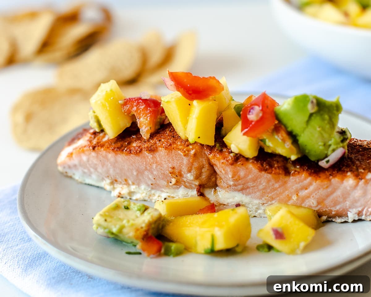 baked salmon with mango salsa recipe