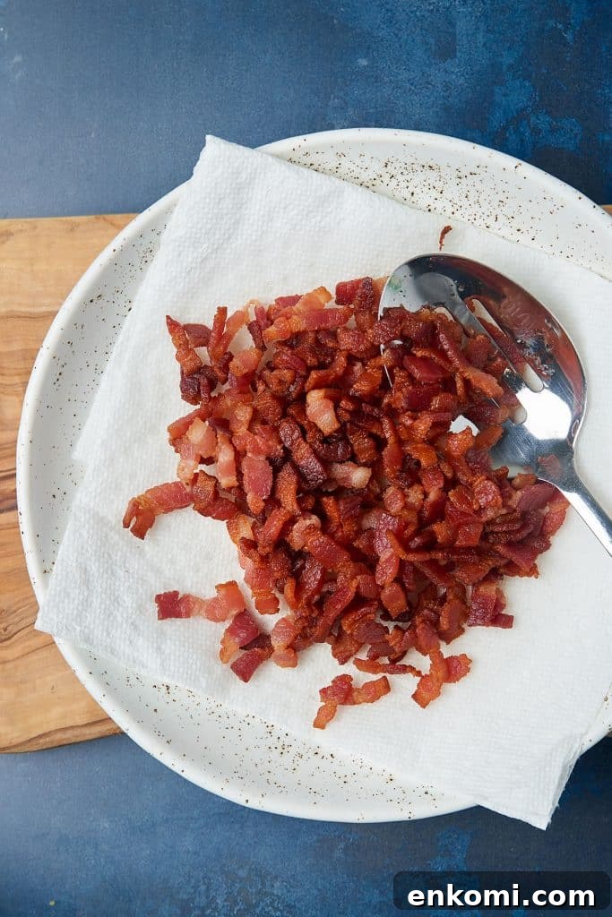 Crispy bacon lardons