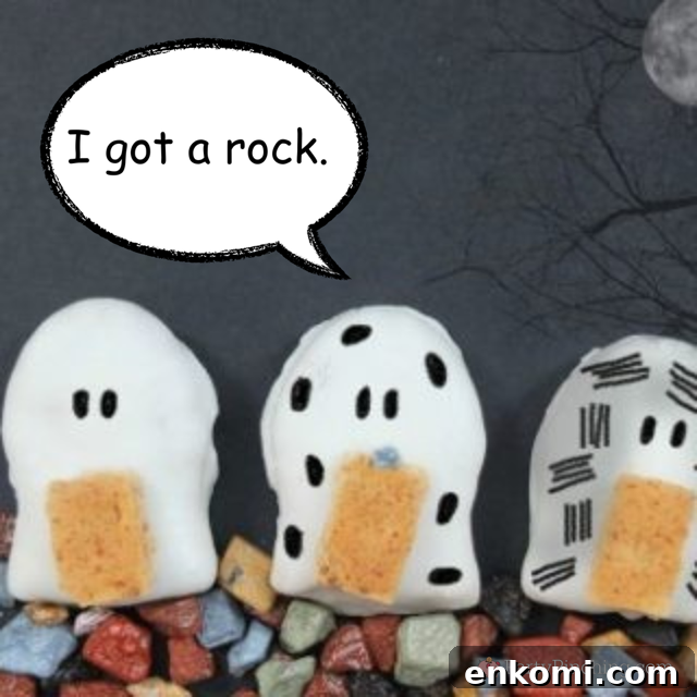 Nutter Butter Charlie Brown I got a rock Halloween cookie