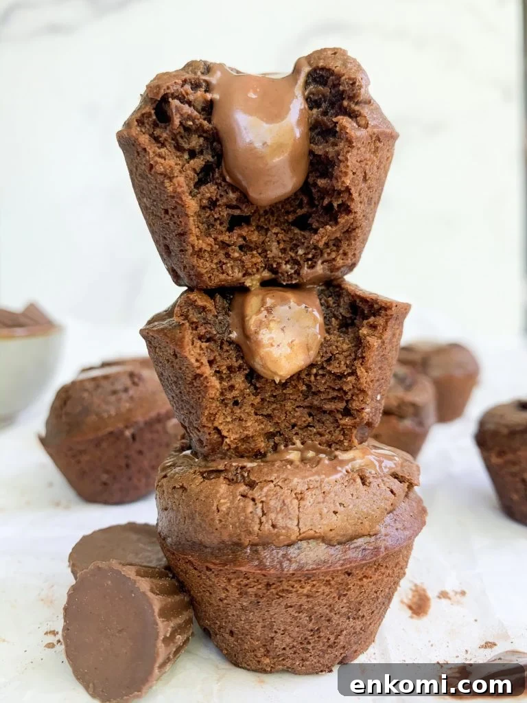 a stack of three melty brownie bites