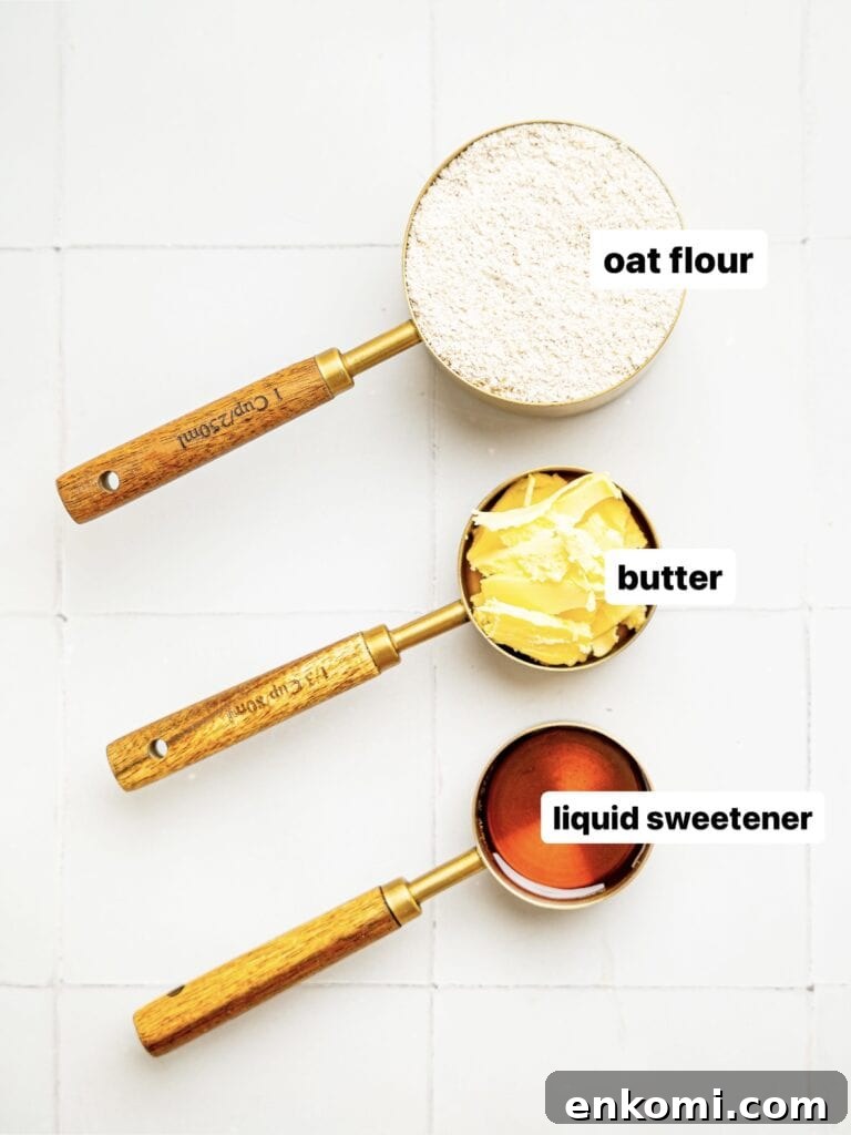High-Protein Mini Cheesecakes: Low-Calorie Dessert Recipes 4 Ingredients for a healthy cheesecake crust: oat flour, grass fed butter and liquid sweetener.