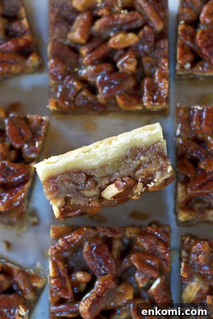 banana pecan bar on it's side to show layers