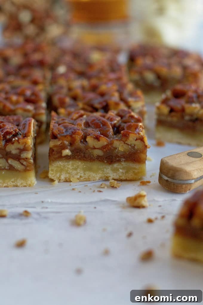 banana pecan bar showing layers