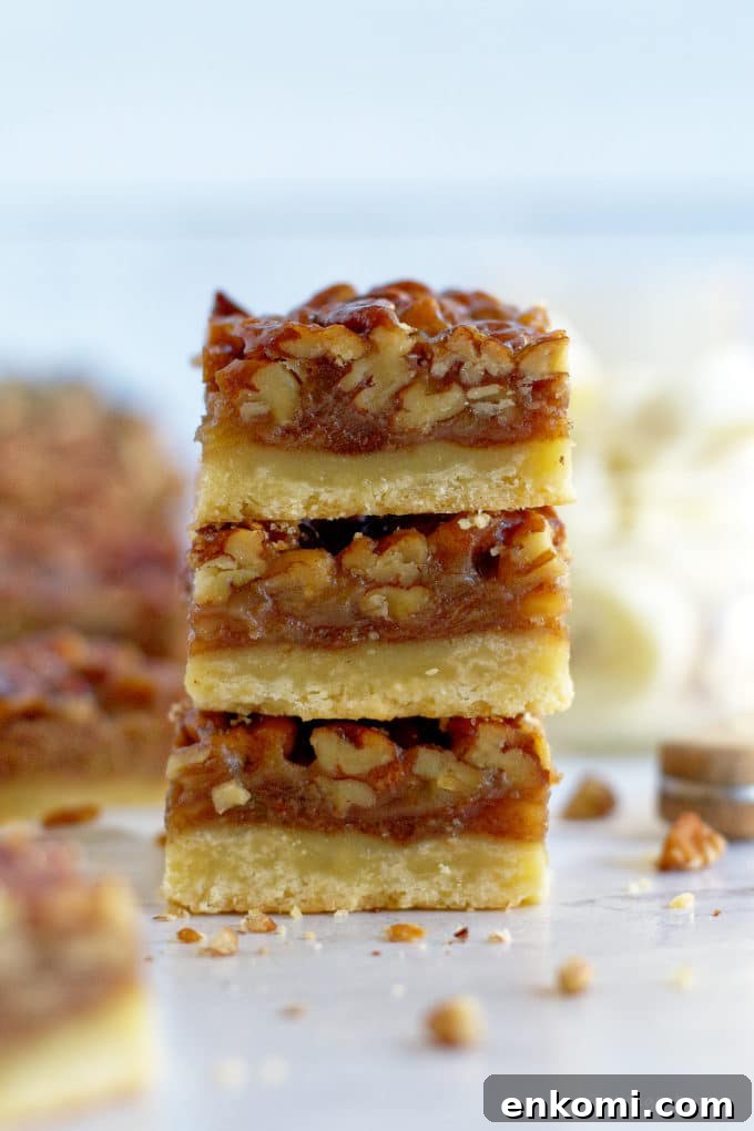 stack of three banana pecan bars
