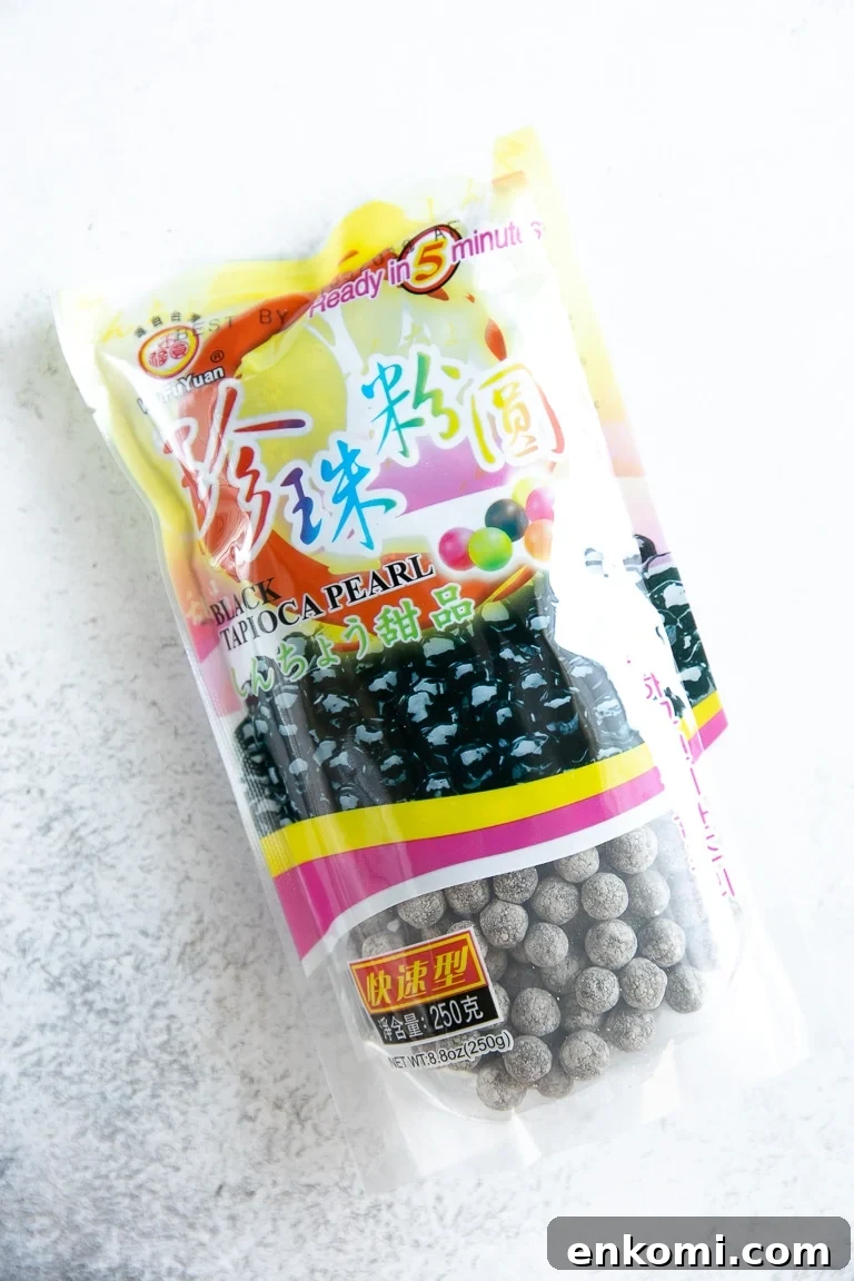 How to Make Authentic Bubble Tea at Home: Tapioca Pearl Recipe 3 Bag filled with Black Tapioca Pearls