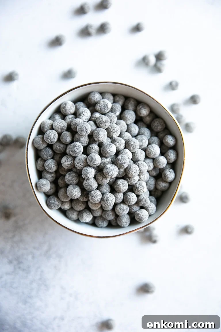 How to Make Authentic Bubble Tea at Home: Tapioca Pearl Recipe 4 Bowl filled with uncooked quick-cook tapioca pearls for bubble tea.