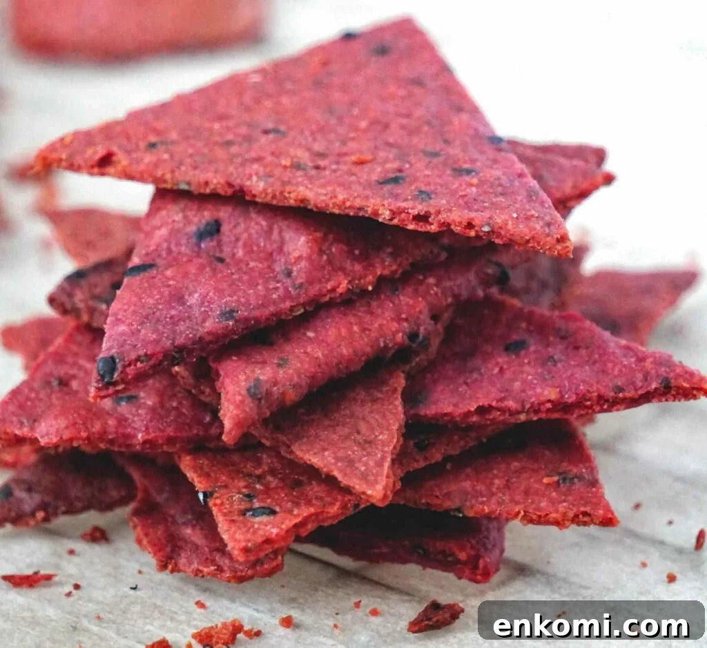 beetroot or beet crackers with seeds veggie crackers