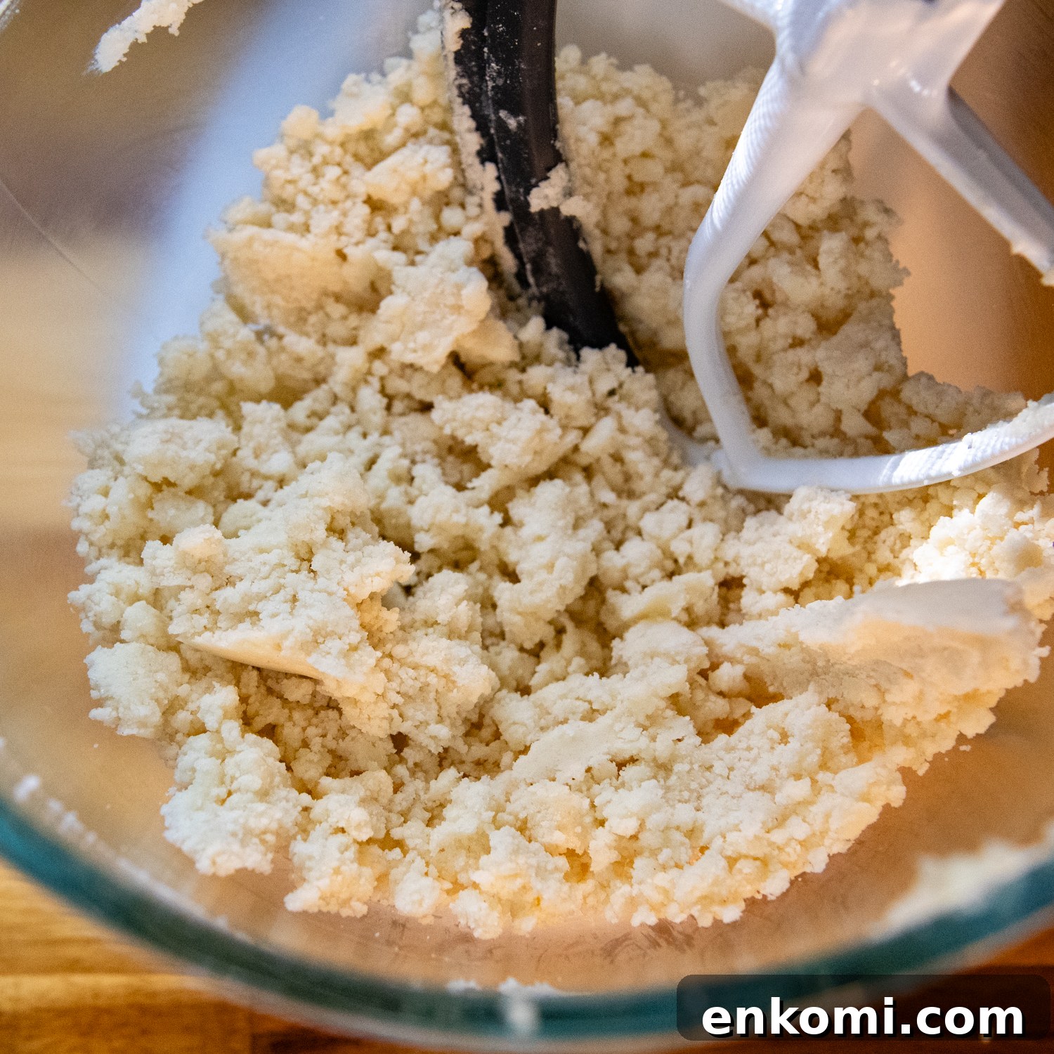 Maple Pecan Pie Bars (Gluten-Free) 3 Dry ingredients in a mixing bowl.