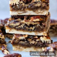 Maple Pecan Pie Bars (Gluten-Free) 10 Stack of Gluten-Free Pecan Pie Bars.