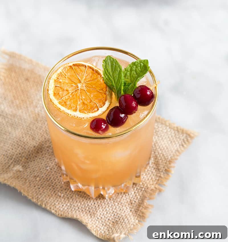 Cranberry Orange Bourbon Cocktail