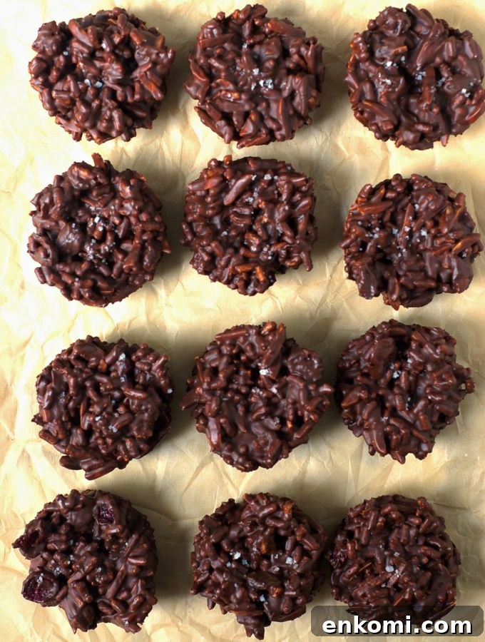 Dark Chocolate Almond Butter No-Bake Cookies with Sea Salt 3 No-Bake Cookies with Dark Chocolate, Almond Butter and Sea Salt
